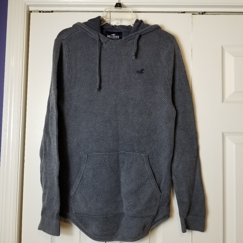 Hollister Knit Sweater Hoodie Kangaroo Pocket